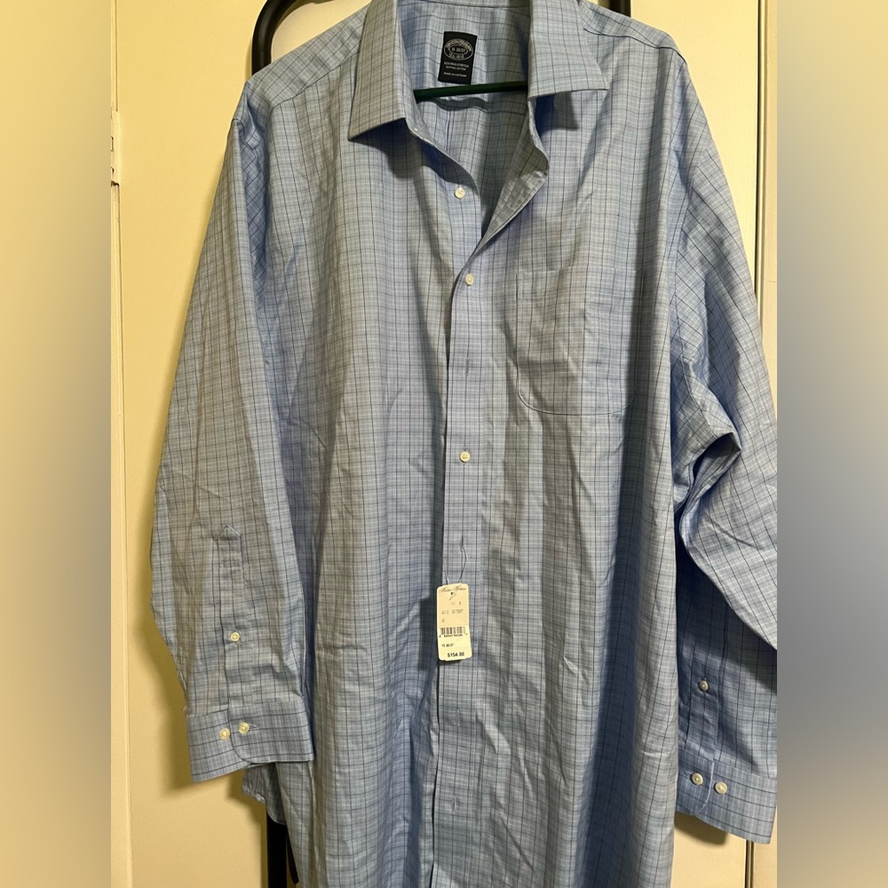 Blue and Charcoal plaid dress shirt
